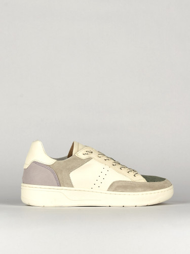 Zapatillas deportivas tacón 1 cm blanco cuero