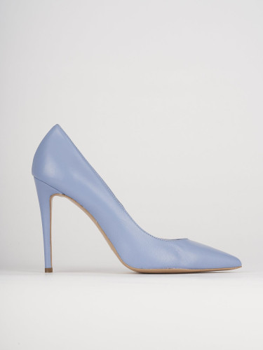 Pumps heel 10 cm light blue leather