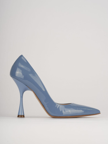 Zapatos de salón tacón 9 cm turquesa charol