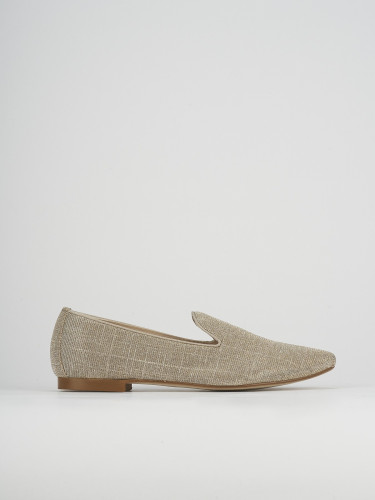 Ballerina tacco 1 cm beige pelle