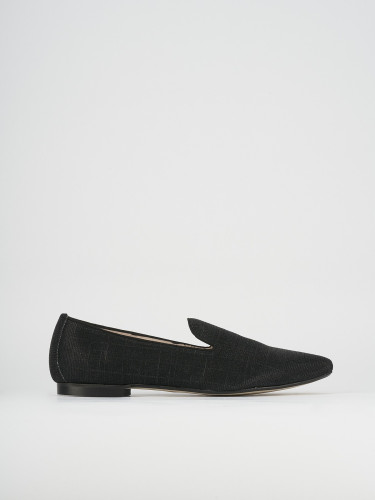 Ballerina tacco 1 cm nero pelle