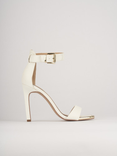Sandali tacco 7cm pelle bianco