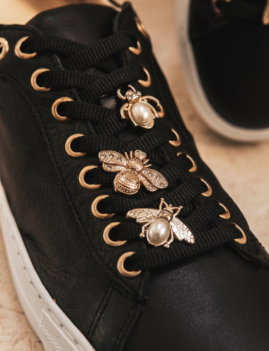 Zapatillas deportivas negro cuero