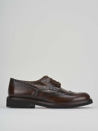 Zapatos de cordones marrón cuero