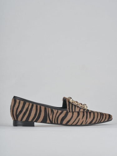 Bailarinas tacón 1 cm multicolor cuero