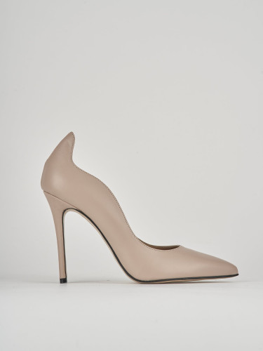 Décolleté tacco 10cm pelle rosa