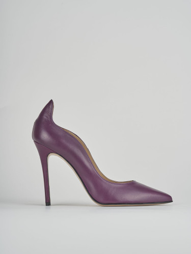 Pumps heel 9 cm violet leather