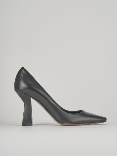 Zapatos de salón tacón 11 cm negro cuero