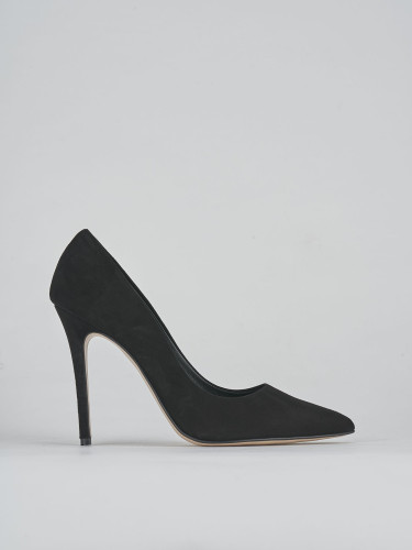 Zapatos de salón tacón 11 cm negro ante