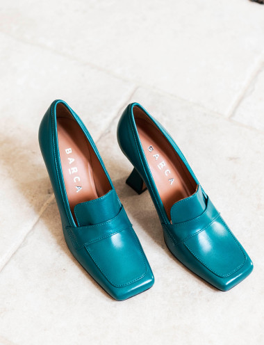 Décolleté tacco 9cm pelle verde
