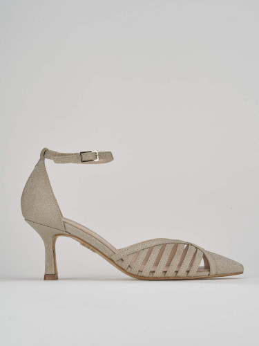Zapatos de salón tacón 5 cm oro glitter