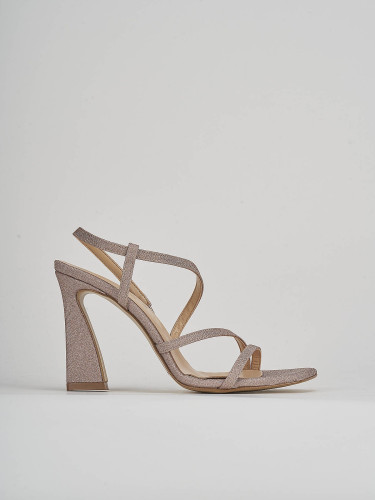 Sandali tacco 9cm glitter rosa