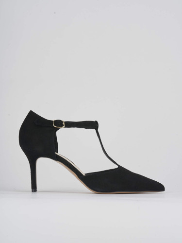 Pumps heel 7 cm black suede