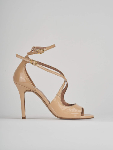 Sandalias de tacón alto tacón 9 cm rosa charol