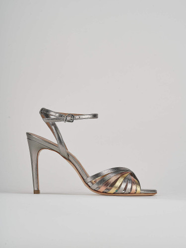 Sandalias de tacón alto tacón 9 cm multicolor cuero
