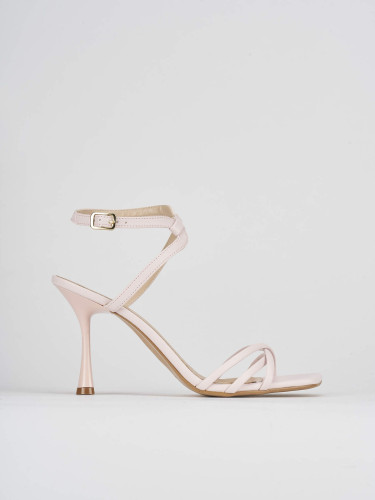 Sandali tacco 9 cm rosa pelle