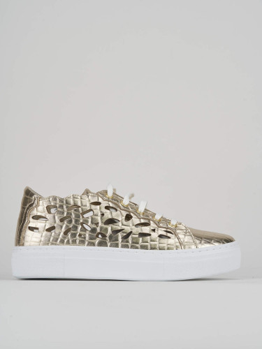 Zapatillas deportivas oro cuero