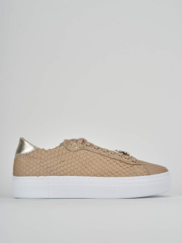 Zapatillas deportivas marrón pitón