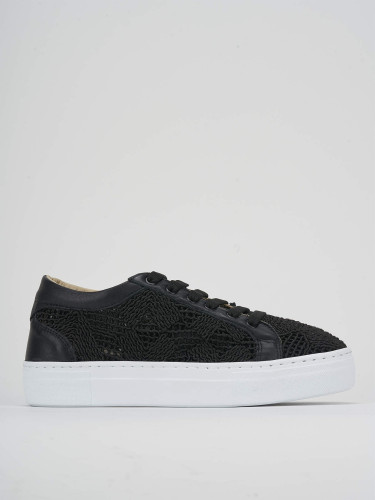 Zapatillas deportivas negro cuero