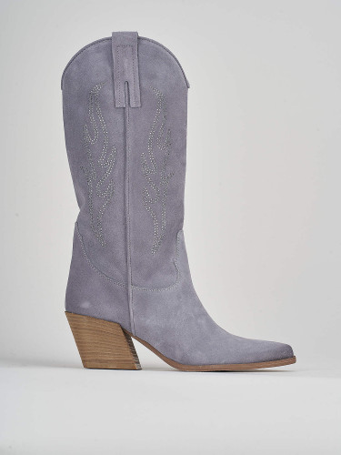 Outlet - mujer tacón 7 cm turquesa ante