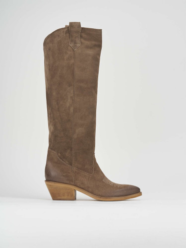 Outlet - mujer tacón 4 cm beis ante