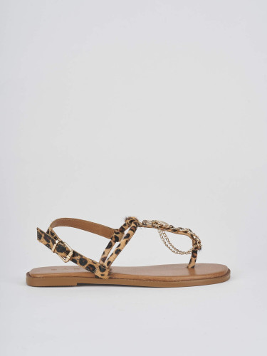 Sandali tacco 1cm cavallino multicolor