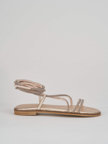 Sandali tacco 1cm pelle rosa