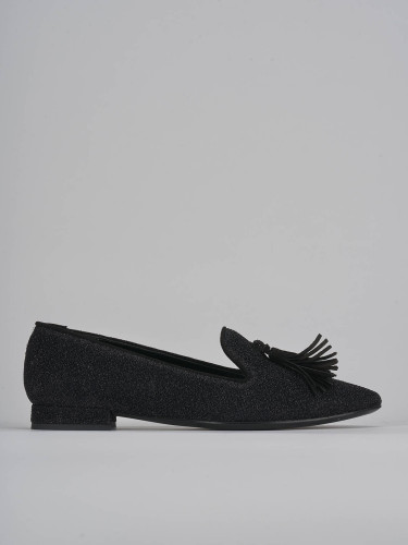Bailarinas tacón 1 cm negro glitter