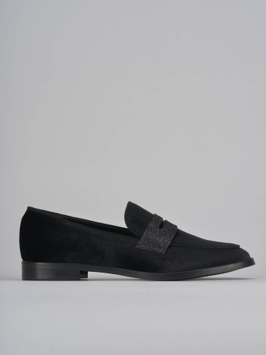 Mocassini tacco 2cm velluto nero