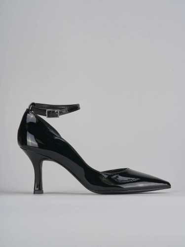 Zapatos de salón tacón 7 cm negro charol