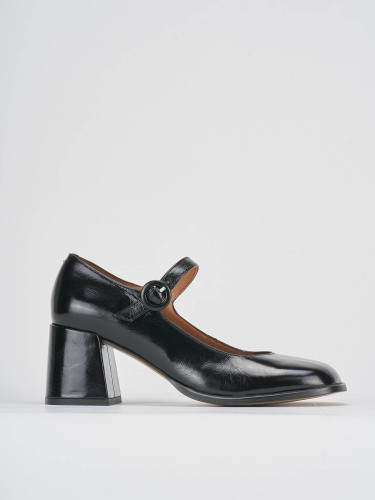 Zapatos de salón tacón 8 cm negro charol