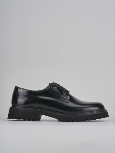 Stringate tacco 2cm pelle nero