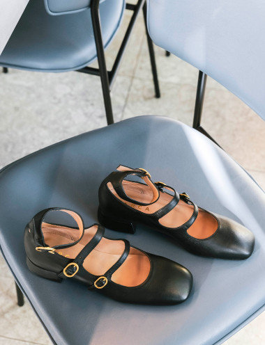 Décolleté tacco 3cm pelle nero