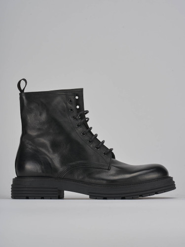 Botas militares negro cuero