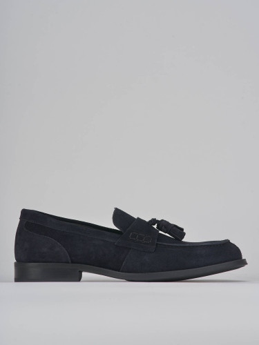 Mocasines azul ante