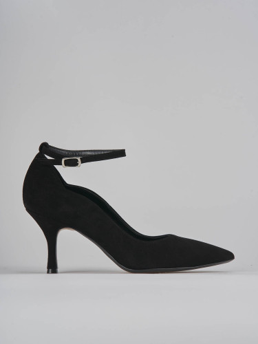 Pumps heel 7 cm black suede