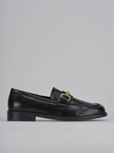 Mocassini tacco 2cm pelle nero