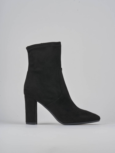 Stivaletti tacco 9cm camoscio nero
