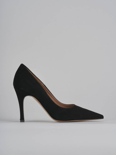 Pumps heel 9 cm black suede