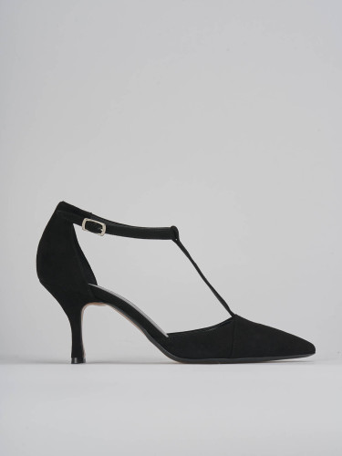 Pumps heel 7 cm black suede
