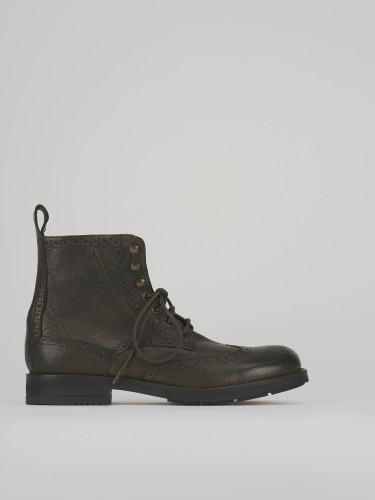 Botas militares verde cuero