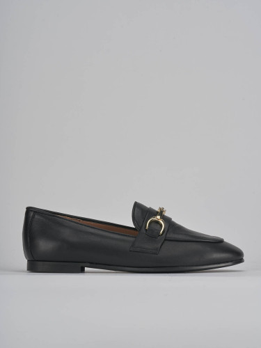 Mocassini tacco 1cm pelle nero