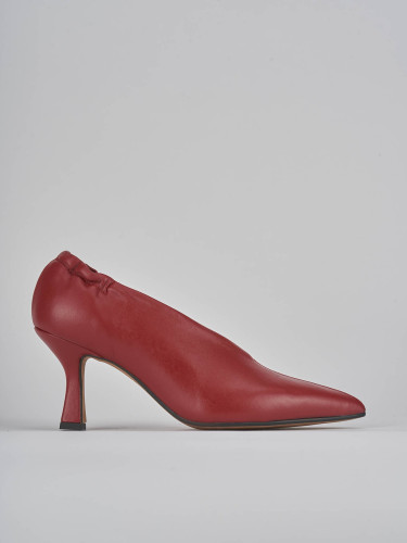 Décolleté tacco 7cm pelle rosso