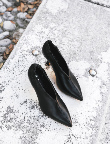 Pumps heel 7 cm black leather