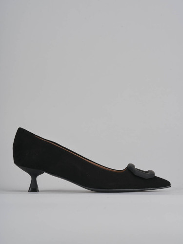 Pumps heel 5 cm black suede