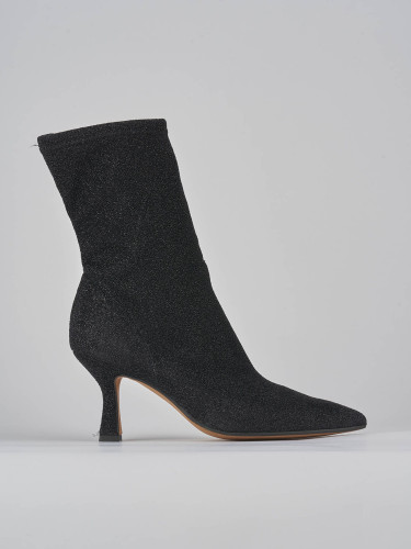 Stivaletti tacco 7cm pelle nero
