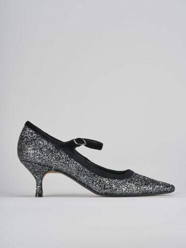 Décolleté tacco 5cm pelle argento