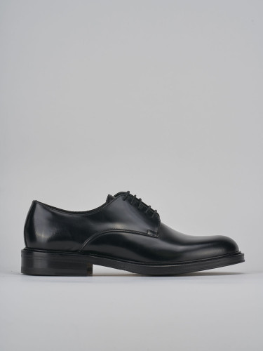 Zapatos de cordones negro cuero