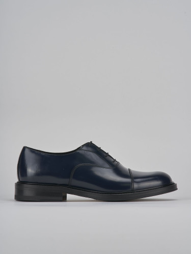 Zapatos de cordones azul cuero