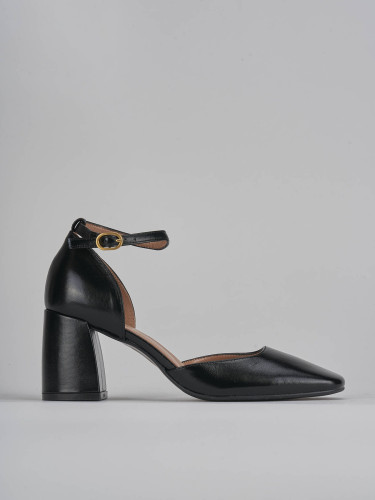 Zapatos de salón tacón 8 cm negro charol